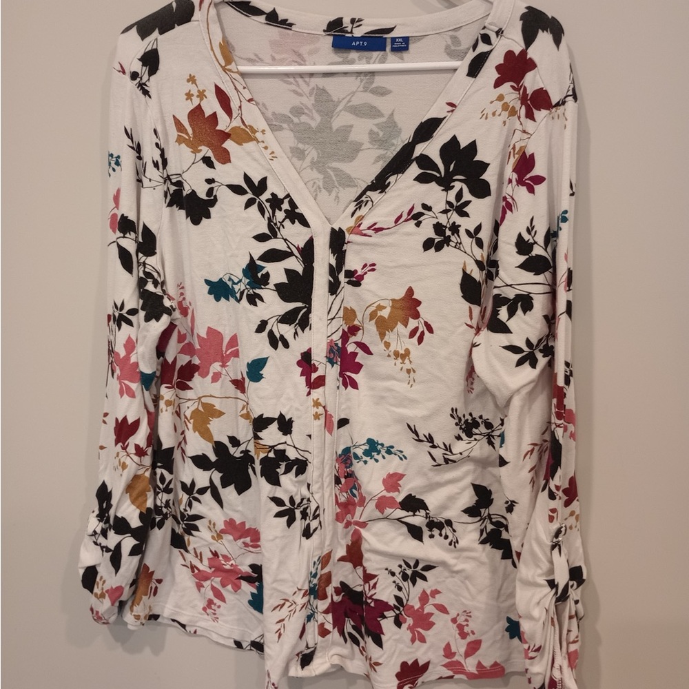 Women's Floral Print Top - Multicolor